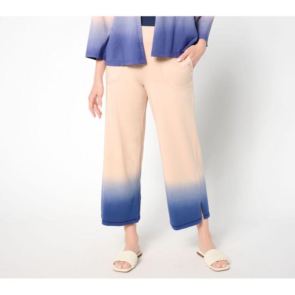 Gloria Vanderbilt Women's Pants Sz S Beach to Street Dip Dye Crop Pink
